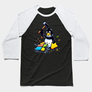 Linux Beats Windows Baseball T-Shirt